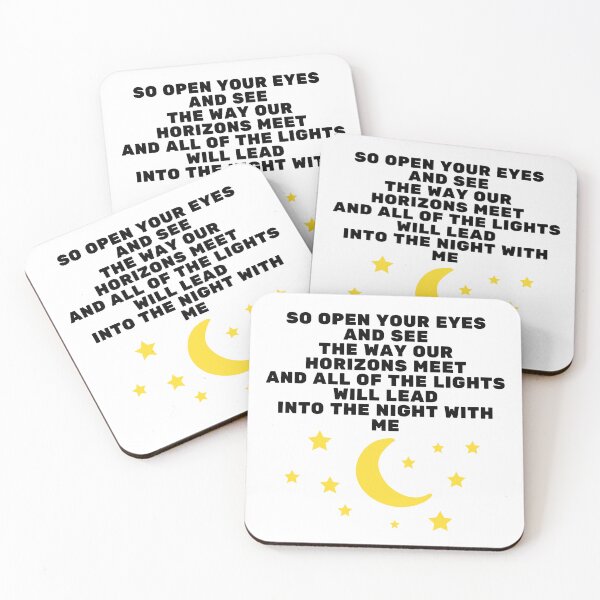 Item preview, Sticker So Open Your Eyes And See The Way Our Horizons Meet And All Of The Lights Will Lead Into The Night With Me  designed and sold by wvinic63.