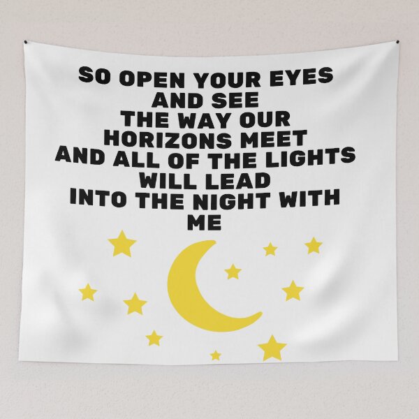 Item preview, Sticker So Open Your Eyes And See The Way Our Horizons Meet And All Of The Lights Will Lead Into The Night With Me  designed and sold by wvinic63.