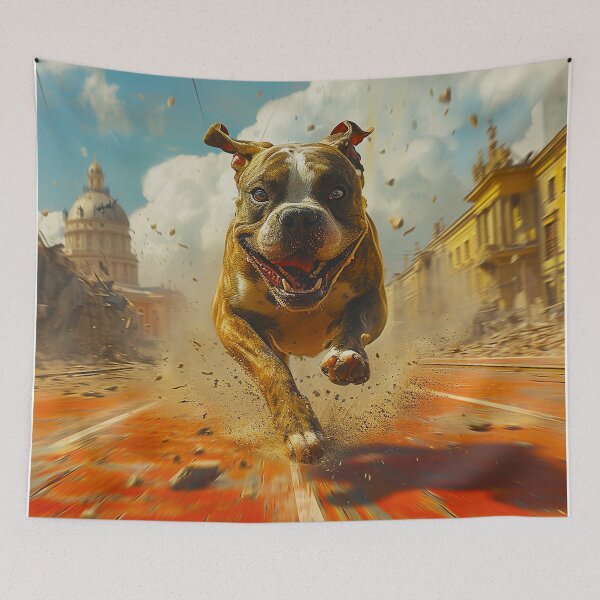 Item preview, Dog running the 100m at the Olympic Games designed and sold by lylange.