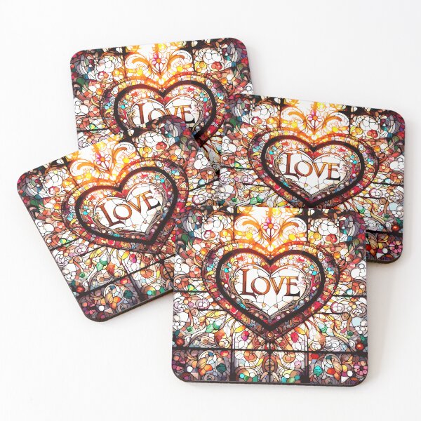 Item preview, Stained Glass of Love designed and sold by FotoLibreStudio.