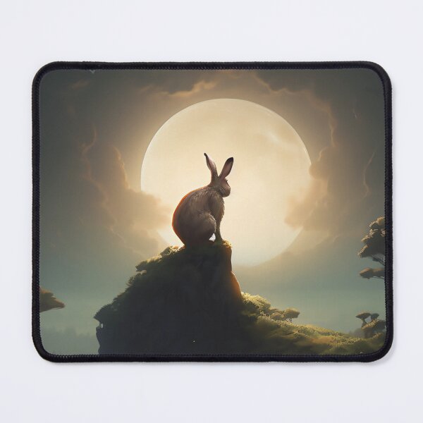 Item preview, Moon Gazing Hare designed and sold by CosmicAnomaly.