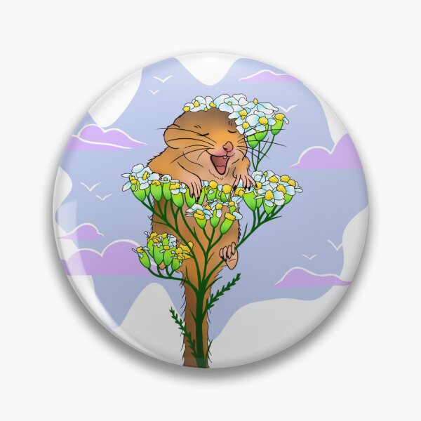 Item preview, Adorable and happy rodent among a branch of flowers designed and sold by quelotattoo.
