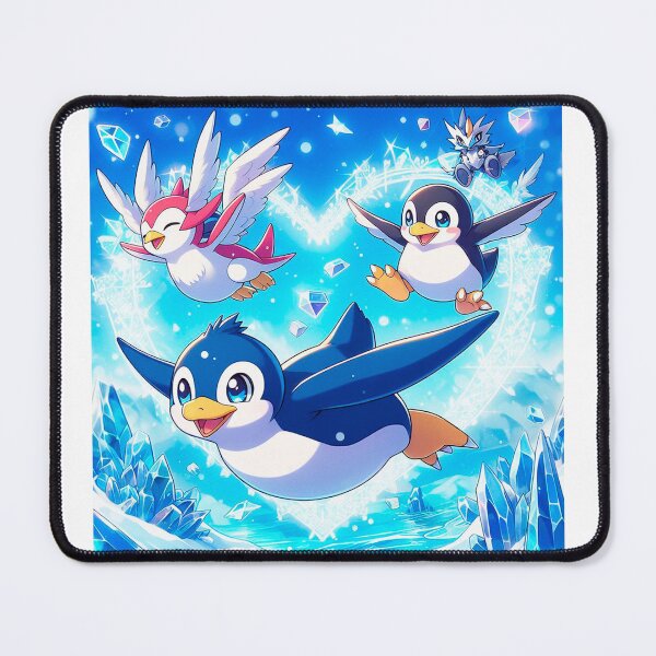 Item preview, Penguins Gliding on a Frosty Heart designed and sold by Targa-desing.