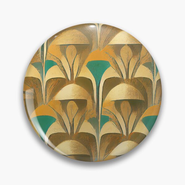 Item preview, Vintage Golden Hues And Green Art Deco Pattern designed and sold by DEC02.