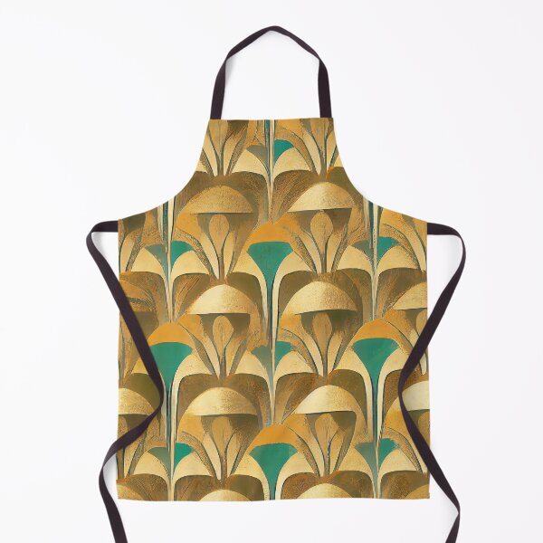 Item preview, Vintage Golden Hues And Green Art Deco Pattern designed and sold by DEC02.