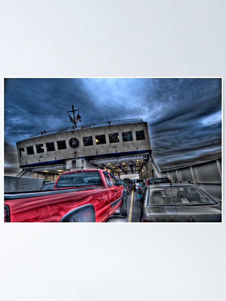Alternate view of Red Truck on the Ferry Poster