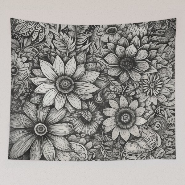 Item preview, Black flowers designed and sold by hhh-art.