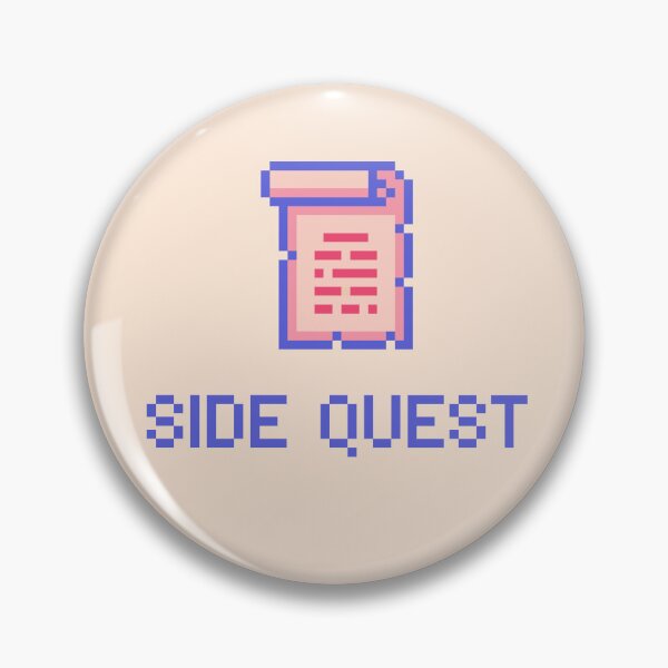 Item preview, SIDE QUEST with pixel art scroll designed and sold by lisousisa.