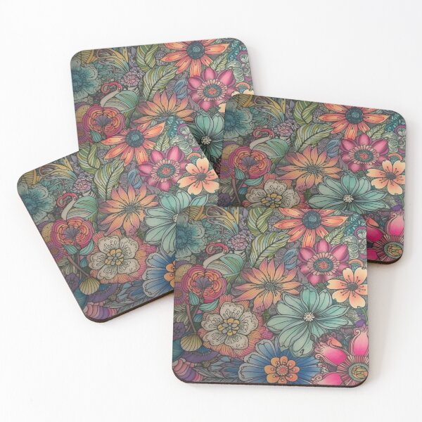 Item preview, Colorful flowers 1 designed and sold by hhh-art.