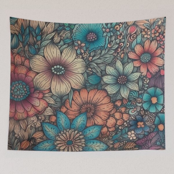 Item preview, Colorful flowers 2 designed and sold by hhh-art.