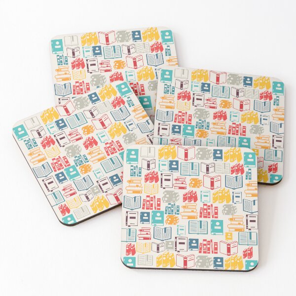 Item preview, Books All Over Pattern Retro Colors designed and sold by mwagie.