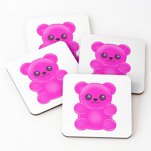 Item preview, Pink Gummy Bear Sticker Cute Candy Kawaii Shimmer Glitter designed and sold by DianthusDesigns.
