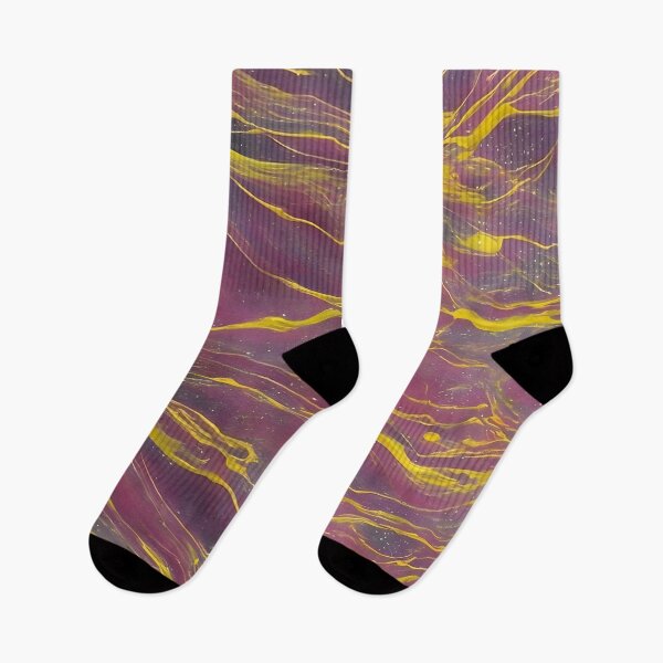Item preview, Purple-golden waves designed and sold by Klickkunstwerke.