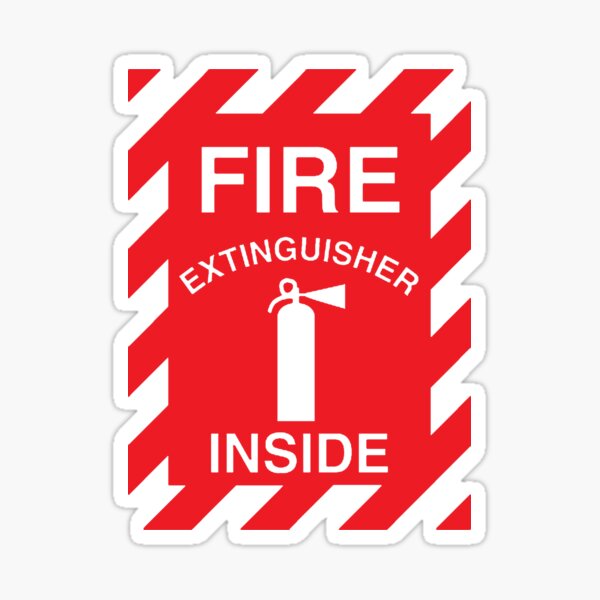 Fire Extinguisher Inside Sticker