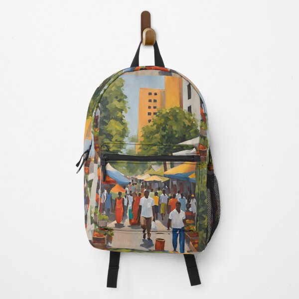 Item preview, A Busy Marketplace illustration , digital art print designed and sold by kelvinmonye.