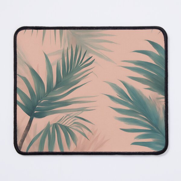 Item preview, Tropical Leaves Print in Pink and Green  designed and sold by Kona-Creations.