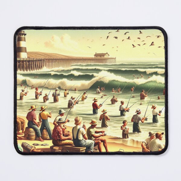 Item preview, Surf Fishing Contest a Retro Vintage Design designed and sold by HippieFarms11.