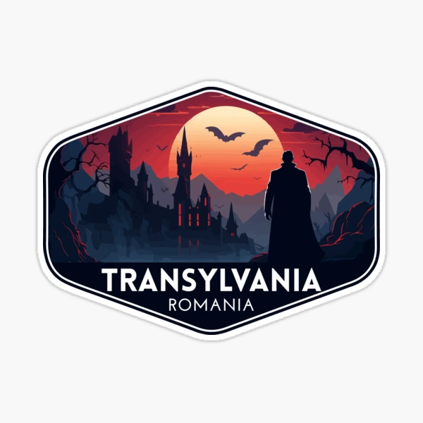 Autocollant Vinyle Transylvanie - 100mm, Design Roumanie, Résistant Intérieur/extérieur, Facile à Appliquer