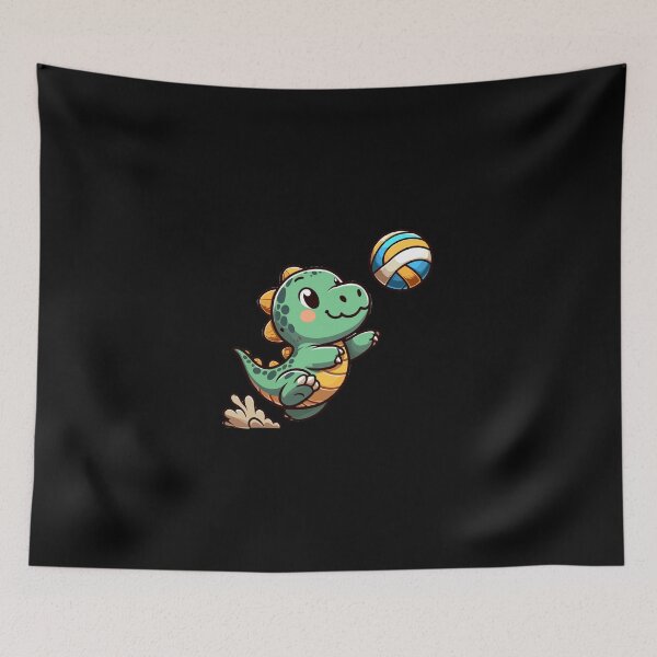 Item preview, Happy Dino Plays Volleyball designed and sold by Samotivation.