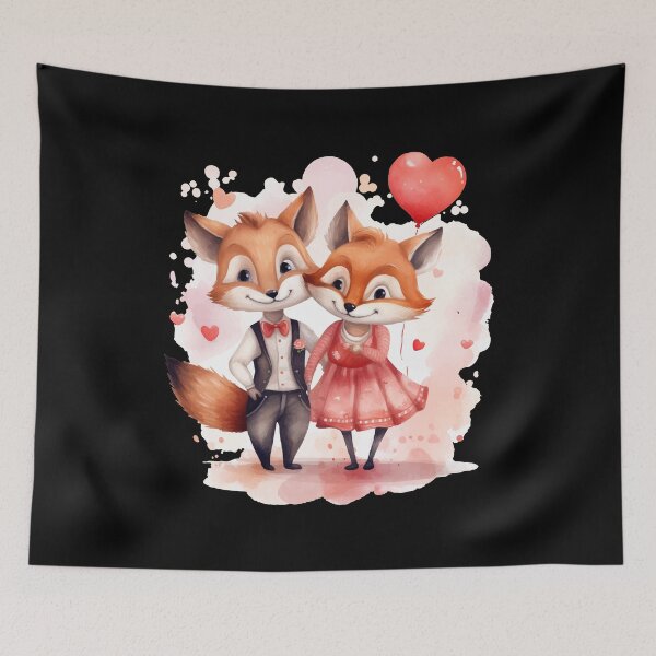 Artikelvorschau, Fuchspaar entworfen und verkauft von FoxVibes.