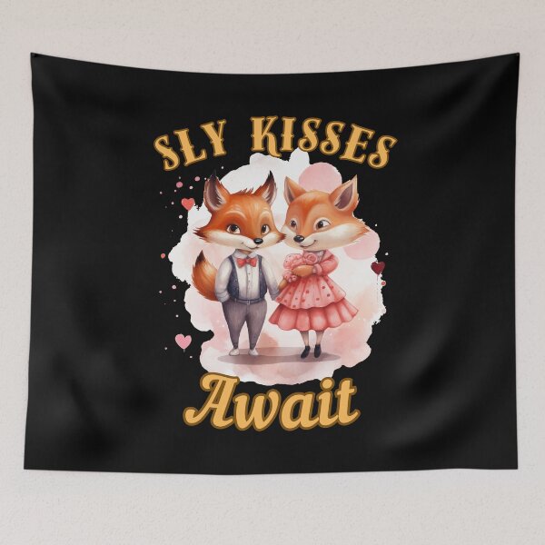 Item preview, Sly Kisses Await. fox lover designed and sold by FoxVibes.