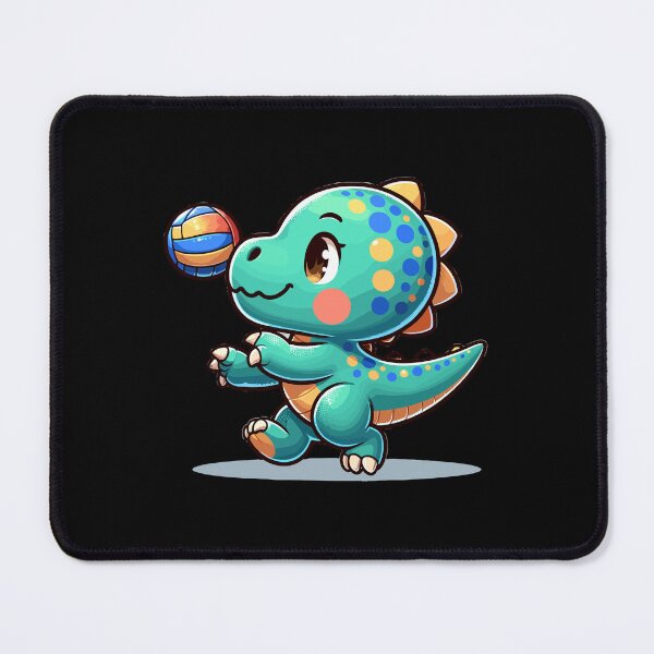 Item preview, Happy Dino Plays Volleyball designed and sold by Samotivation.