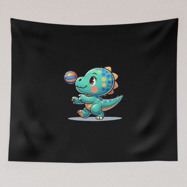 Item preview, Happy Dino Plays Volleyball designed and sold by Samotivation.