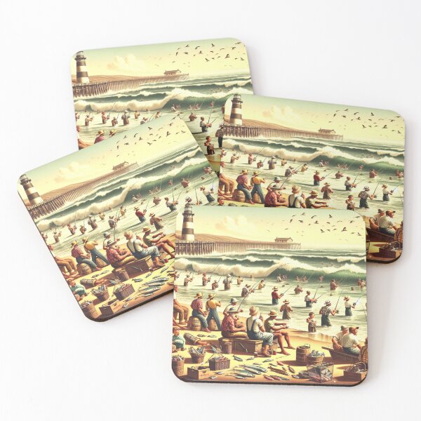 Item preview, Surf Fishing Contest a Retro Vintage Design designed and sold by HippieFarms11.