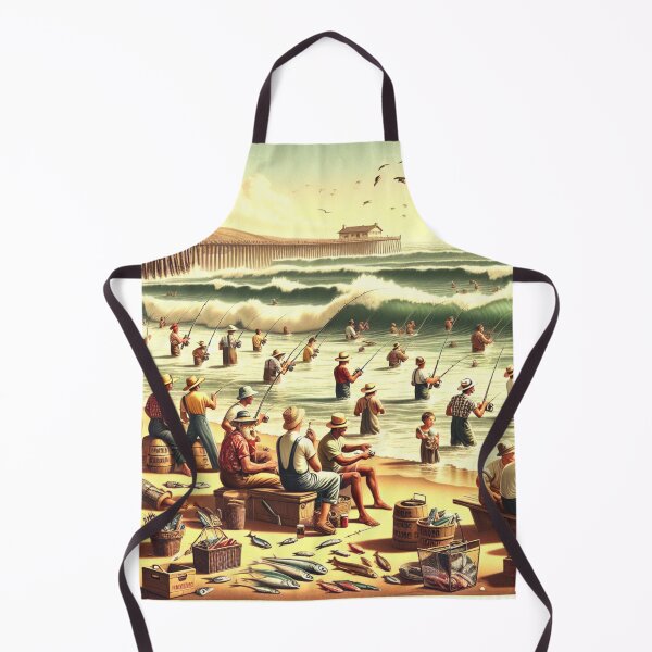 Item preview, Surf Fishing Contest a Retro Vintage Design designed and sold by HippieFarms11.