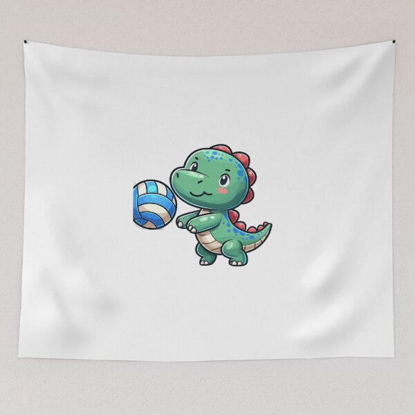 Item preview, Happy Dino Plays Volleyball designed and sold by Samotivation.