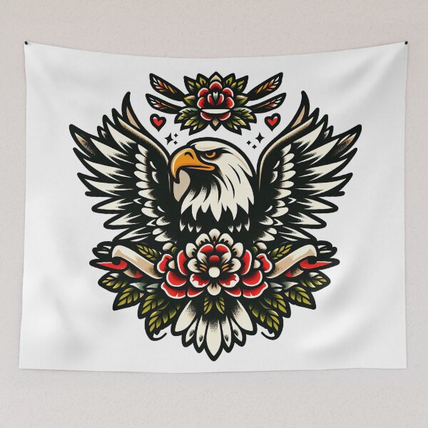 Item preview, Soaring Spirit: Bold Bald Eagle (American Traditional) designed and sold by siljeberg.