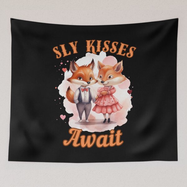 Item preview, Sly Kisses Await. fox portrait designed and sold by FoxVibes.