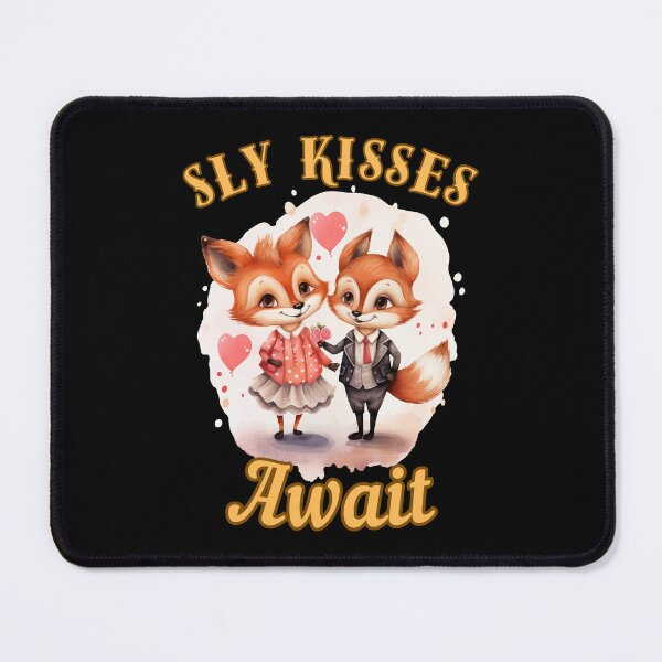 Item preview, Sly Kisses Await. fox saying designed and sold by FoxVibes.