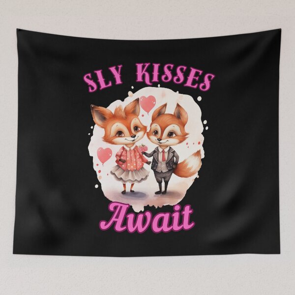 Item preview, Sly Kisses Await. fox foxes designed and sold by FoxVibes.