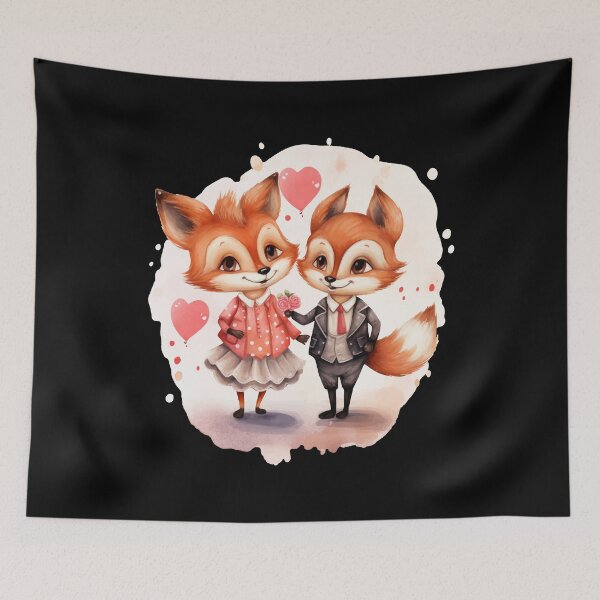 Artikelvorschau, Fuchspaar entworfen und verkauft von FoxVibes.