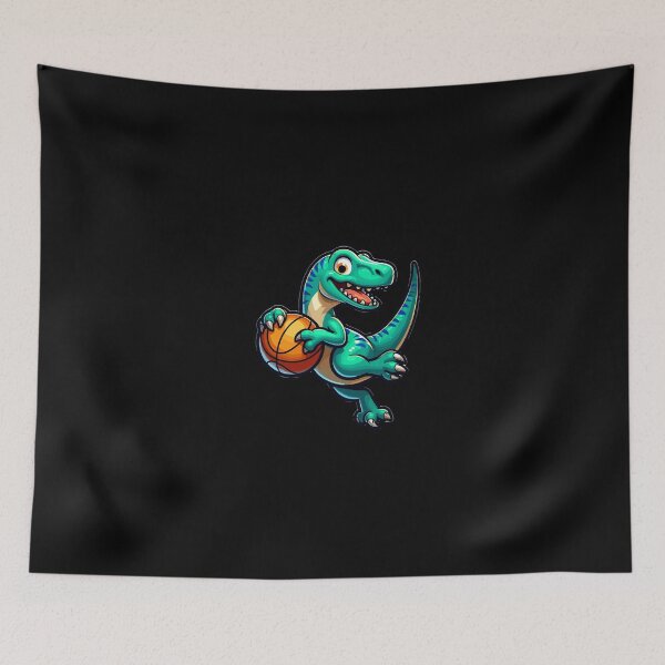 Item preview, Happy Dino Plays Basketball designed and sold by Samotivation.