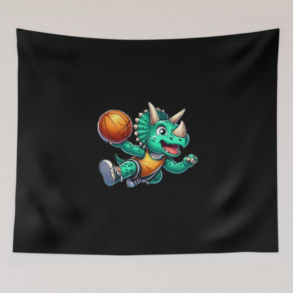 Item preview, Happy Dino Plays Basketball designed and sold by Samotivation.