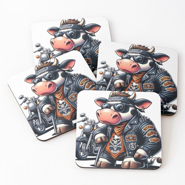Item preview, Rough Cow biker - Ignite Your Day with Attitude designed and sold by Moo-larious Creations From Down Udder.