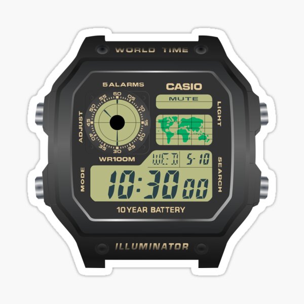 Item preview, Casio AE1200 AE1200WH-1B designed and sold by RadDadArt.