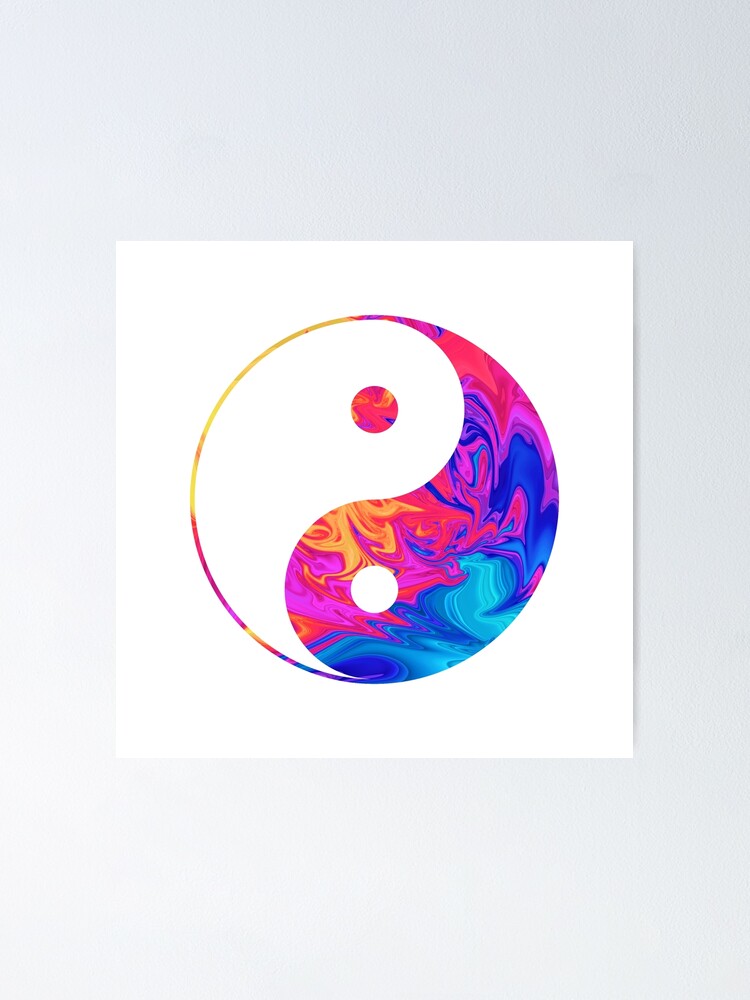 Yin Yang Oil Color Poster By Lukassfr Redbubble