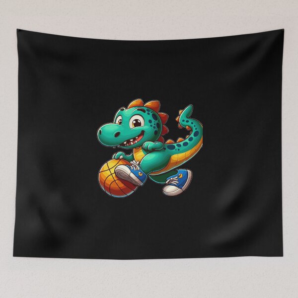 Item preview, Happy Dino Plays Basketball designed and sold by Samotivation.