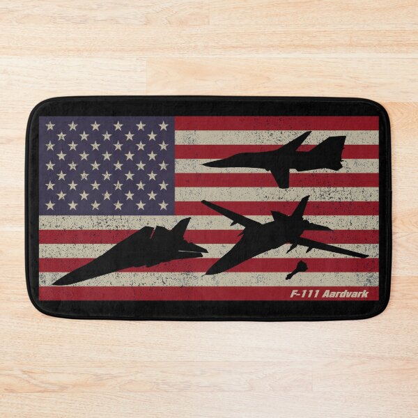 Item preview, F-111 Aardvark American Jet Plane Patriotic USA Flag Silhouettes designed and sold by MilitaryMart.