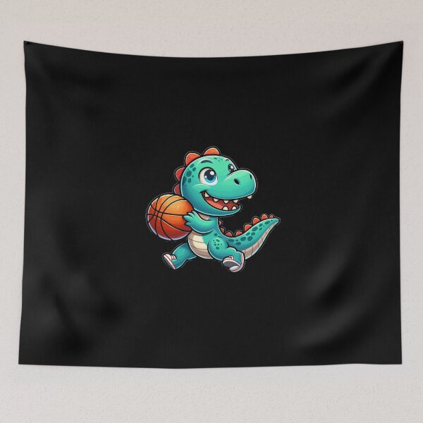 Item preview, Happy Dino Plays Basketball designed and sold by Samotivation.