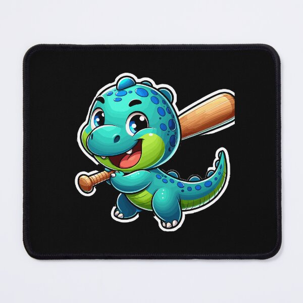 Item preview, Happy Dino Plays Baseball designed and sold by Samotivation.