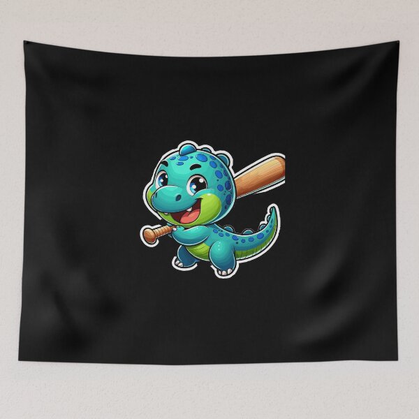 Item preview, Happy Dino Plays Baseball designed and sold by Samotivation.