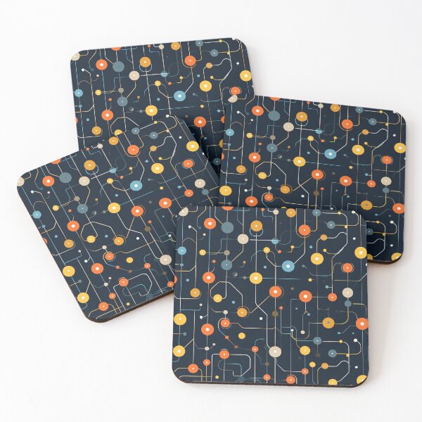 Item preview, Circuitry Constellations - Abstract Electronic Network Pattern designed and sold by Sir Meow Meow.