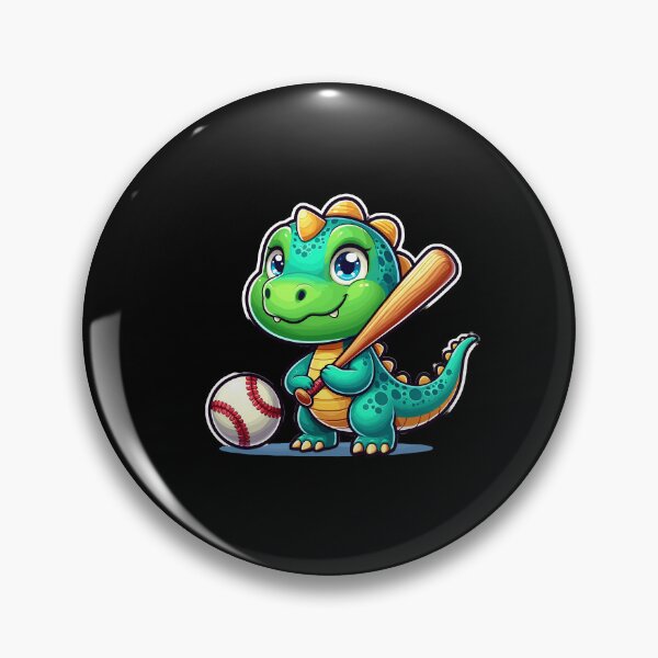 Item preview, Happy Dino Plays Baseball designed and sold by Samotivation.