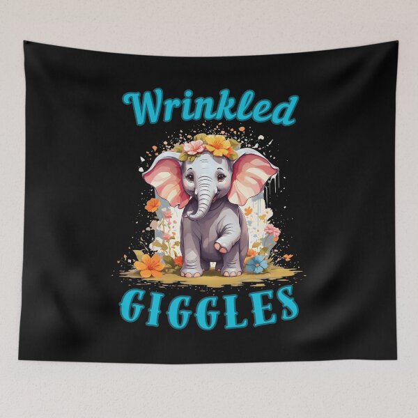 Item preview, Wrinkled Giggles. colorful elephant designed and sold by ElephantVibes.
