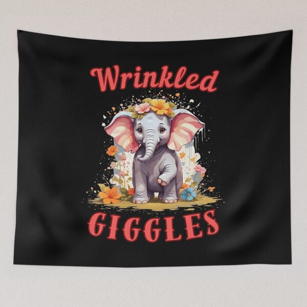 Item preview, Wrinkled Giggles. elephant head designed and sold by ElephantVibes.