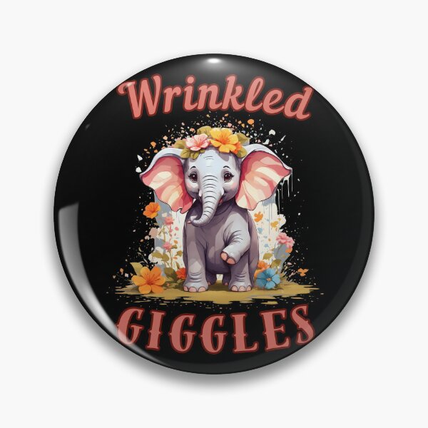 Item preview, Wrinkled Giggles. elephant face designed and sold by ElephantVibes.